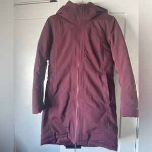 Size 8 lululemon snow warrior parka in garnet